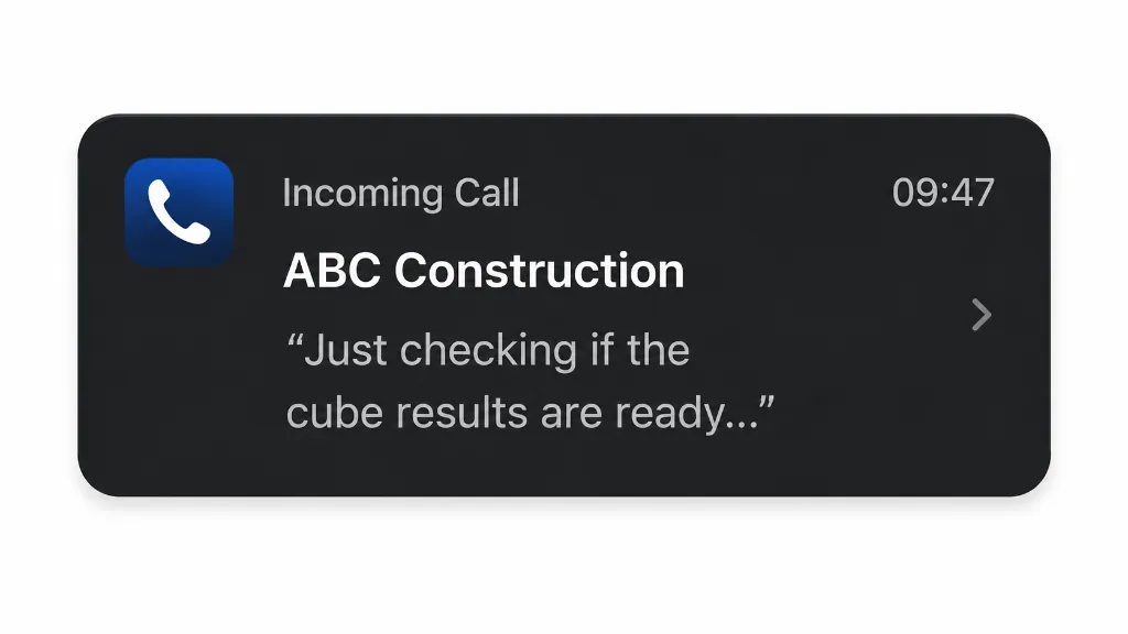 Incoming call notification