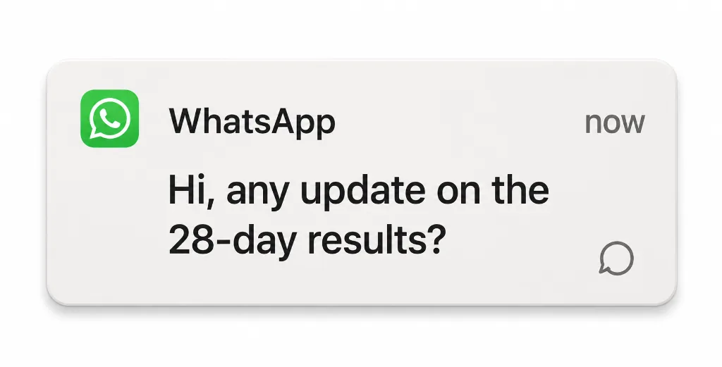 WhatsApp notification