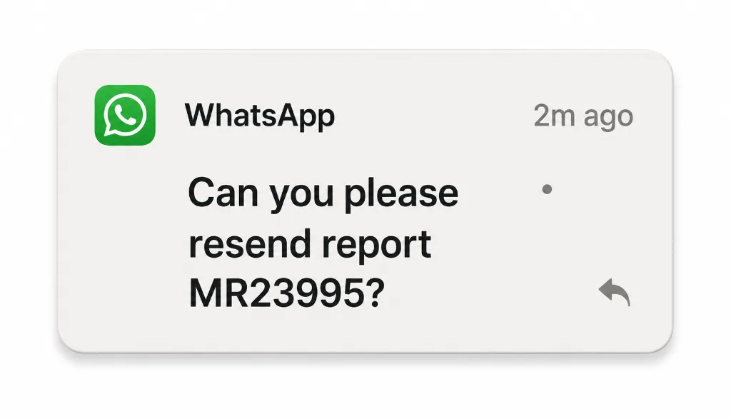 WhatsApp notification